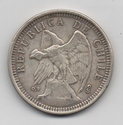 CHILE DEL AÑO 1927 DE 5 PESOS